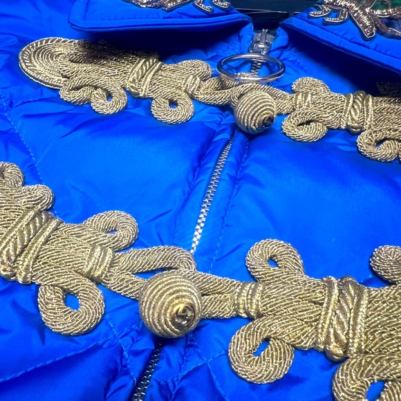 RARE Couture Runway Gucci Embellished Quilted Puffer Bomber Jacket Coat -Sz 40 - Picture 14 of 14